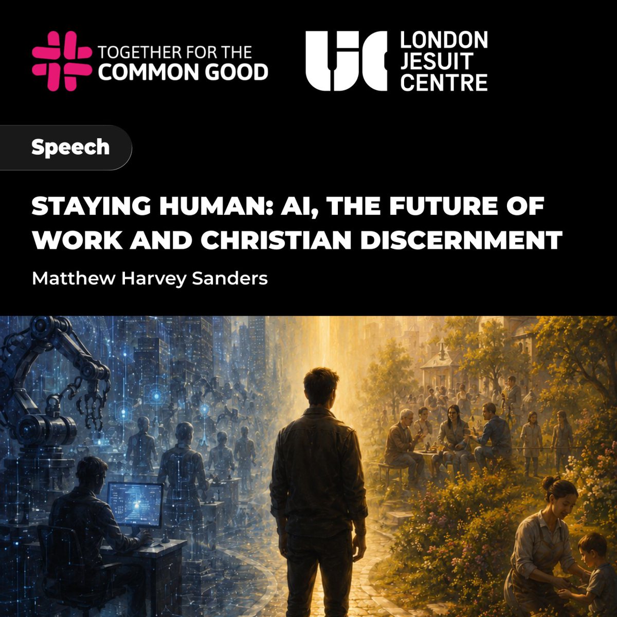 SandersGame's tweet photo. Just delivered a speech on AI and the future of work at the London Jesuit Center. The following day Lord Griffiths of Fforestfach hosted a Q/A at the House of Lords in which parliamentarians were given the chance to ask me questions and discuss the implications for the UK. This conversation is existential for our civilization. We need more voices. So, please, do what you can to get the word out. We need people to get informed so they can meaningfully engage and ensure we have agency over AI’s development.