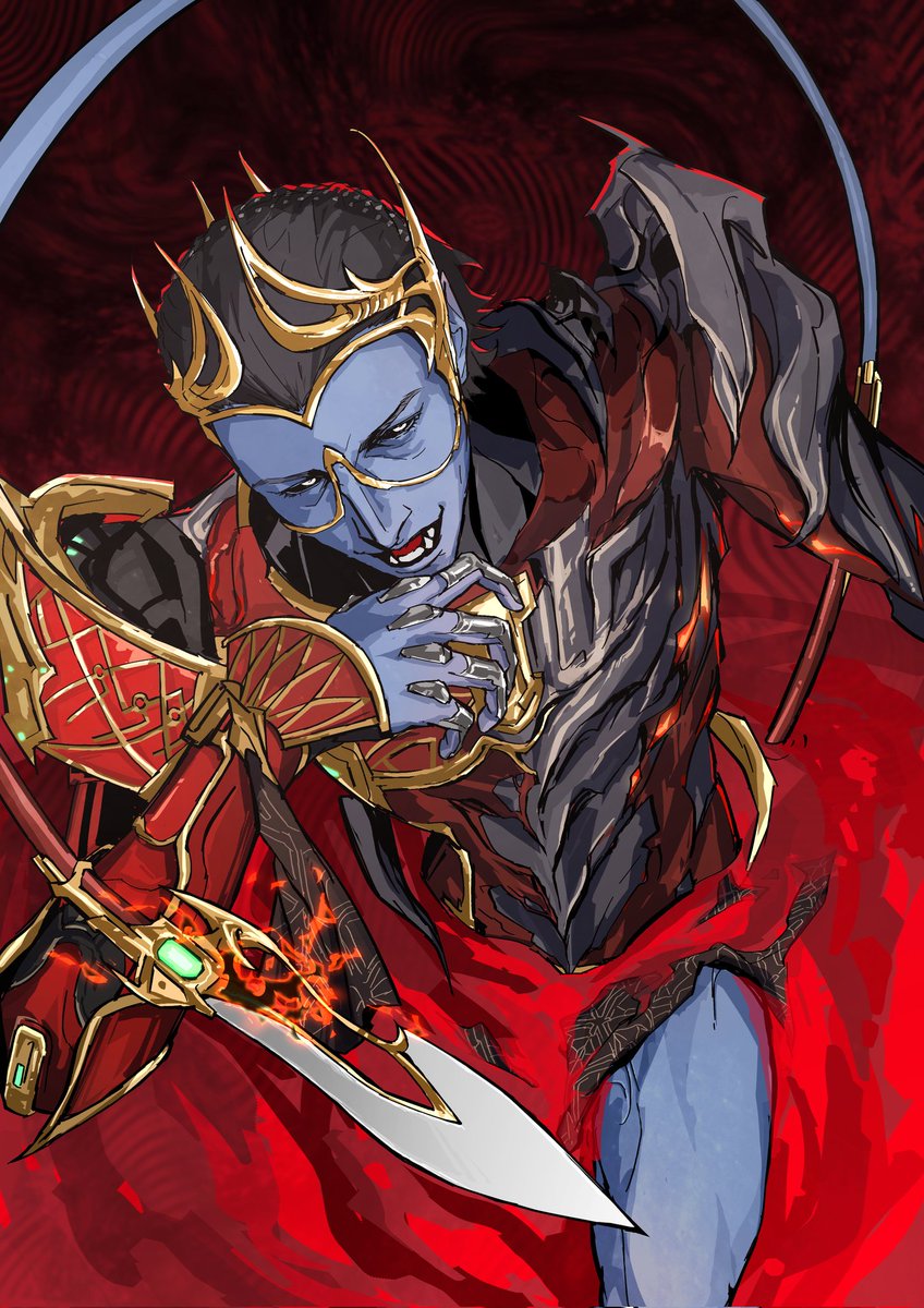 RiaK_li's tweet photo. Just realized the entire reason I drew this pose was to put some blood on his face, forgot to do it, whatever

#warframe #warframefanart #tennocreate #roathe https://t.co/KvMqKOC9SU