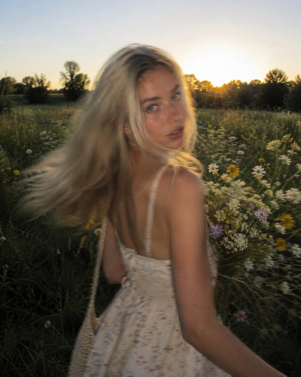 Golden Hour Wildflower Meadow Portrait