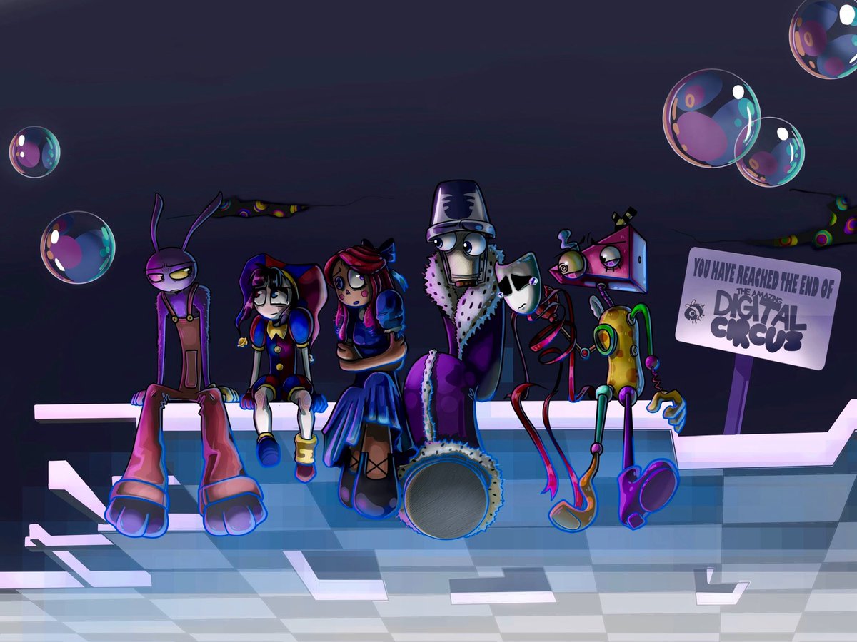 Totopagotoart's tweet photo. “You have reached the end of the amazing digital circus” (episode 9 spoiler free) #tadc #theamazingdigitalcircus https://t.co/nnBLToOJUY