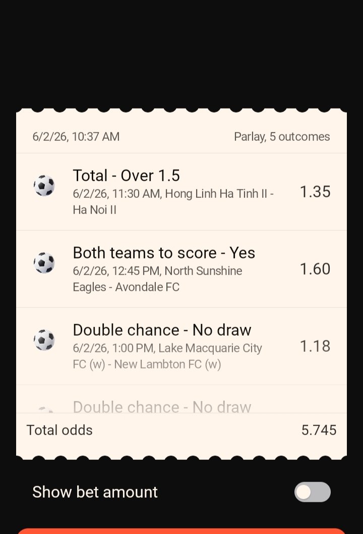 KipronohTips's tweet photo. HARAKABET EARLY BAG✅

5 GAMES , 5 ODDS✅✅

REGISTER ACCOUNT HERE 👉🏿 https://t.co/R6zZhdf8Tf

BET LINK👉🏿 https://t.co/iMAqIjlQzk https://t.co/Sccws3VKbz