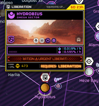 DemocraticStats's tweet photo. ⚠️🌀ALERT - EXOSTORMS ON HYDROBIUS - URGENT LIBERATION ORDER ISSUED🌀⚠️

While Helldivers efforts are focused on the bot front, the Illuminates are trying to expand 'The Void' once more, building Exospires on te Hydrobius system.

The Hydrobius system is at critical risk of falling to the strange region of space.

Due to the current Major Order centered around the Magma Worlds, the Helldivers must make a decision, save Hydrobius or the Magma Worlds.

Galaxy's destiny depends on you Helldiver, what will you choose?