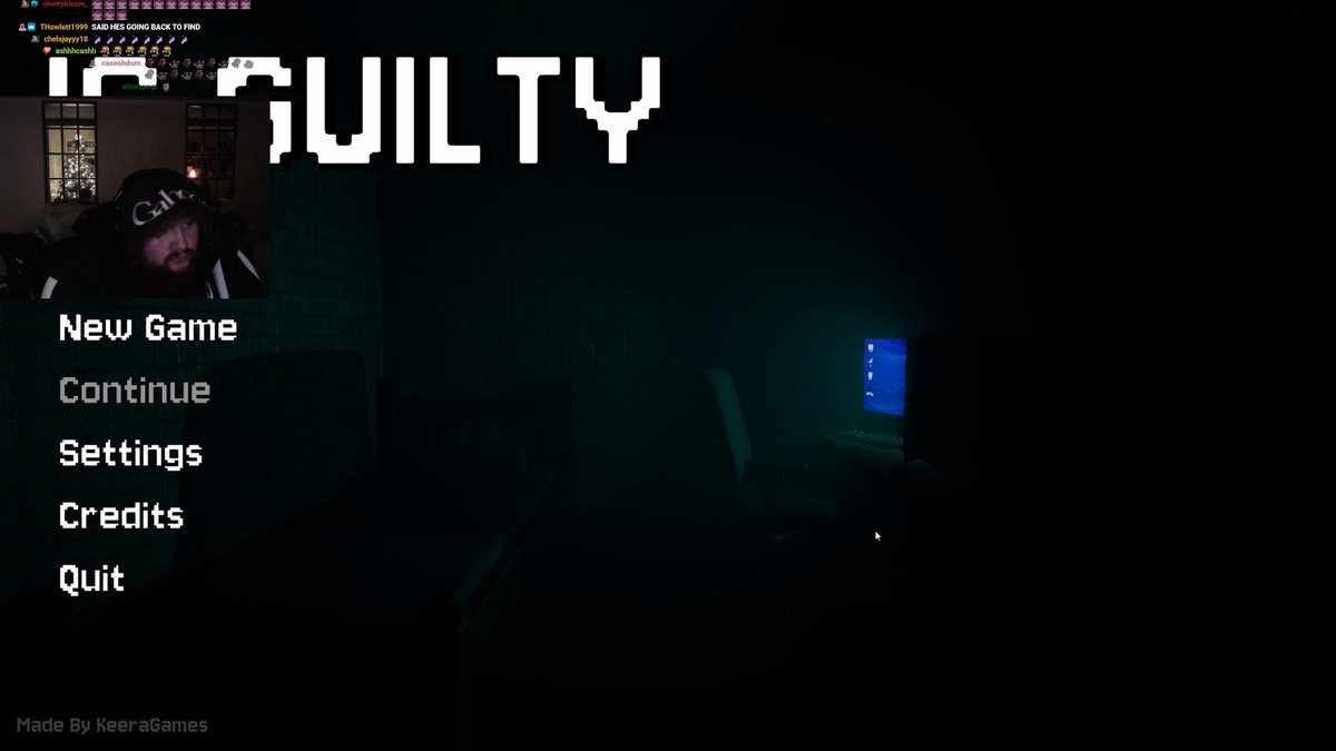 KeeraGames's tweet photo. This is actually a dream come true.

The reason I started making games was because I watched @CaseOh__  almost every day.

Today he streamed my first Steam game Is Guilty… and he has now played 4 of my games.

I can’t describe how much this means to me.
Thank you CaseOh ❤️ https://t.co/wy8bn7hkeT