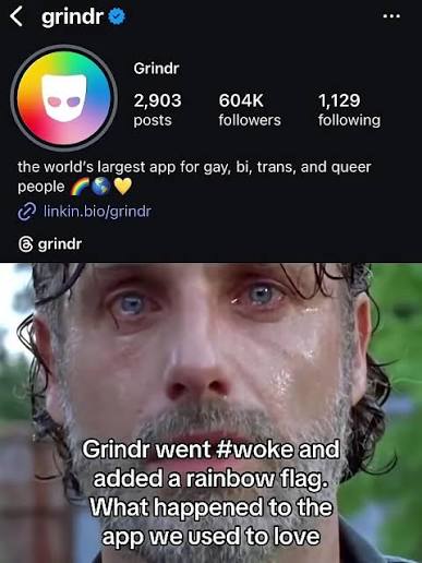 bigbreadboss's tweet photo. @pinknishii I'm glad grindr got rid of that gay nonsense🙏 https://t.co/zQbmkmyWRS