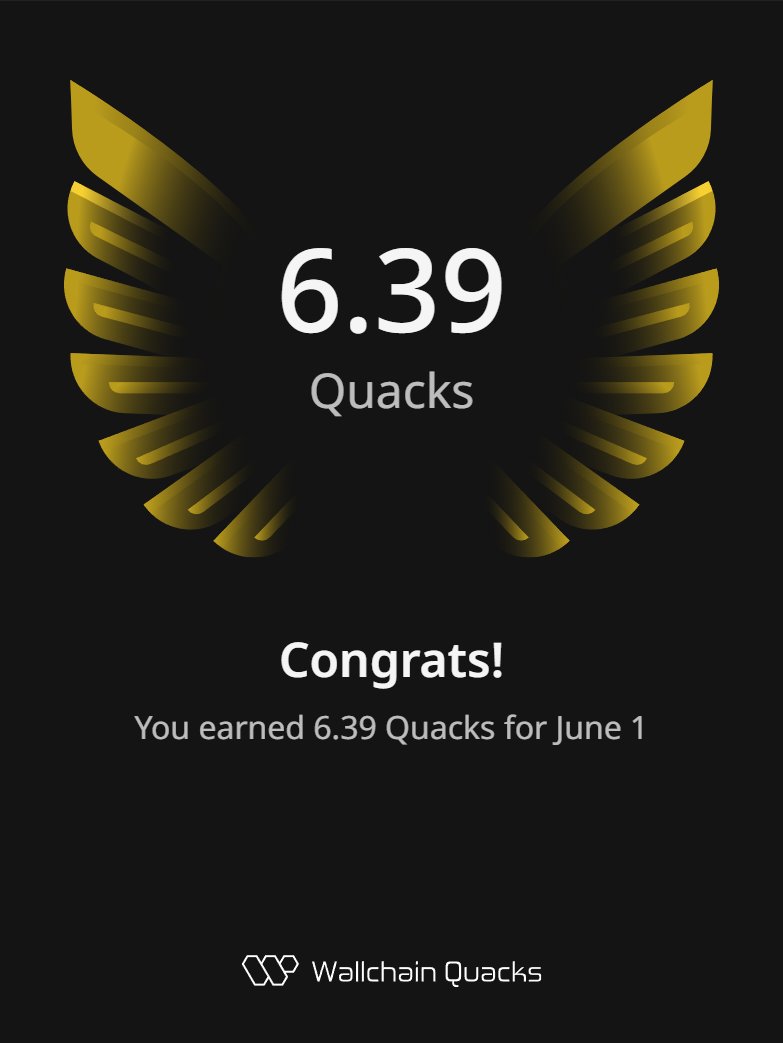 mvanthof28's tweet photo. Just earned 6.39 Quacks on @wallchain in one day 🦆

Turn insights into rewards and climb the leaderboard 🥇

Use my referral link – https://t.co/3vtr0dDgp7 https://t.co/Cr1jILxwJ1