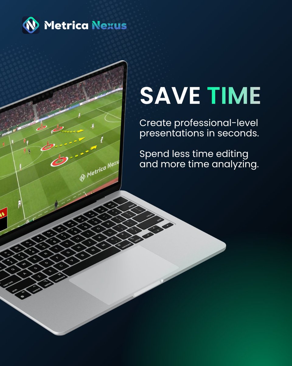MetricaSports's tweet photo. Modern football analysis requires workflows that are fast, flexible, and easy to communicate.

Metrica Nexus helps coaches and analysts work directly from video files, create professional presentations faster, and deliver clearer tactical feedback using high-quality visual tools.

Designed to fit seamlessly into existing workflows without unnecessary complexity.

➡️ Learn more: https://t.co/QgvNgKTogq

#MetricaSports #MetricaNexus #DataDrivenFootball #PerformanceAnalysis #TacticalAnalysis #FootballAnalytics #SportsTechnology #EliteCoaching #VideoAnalysis #MatchAnalysis #CoachingTools #HighPerformanceSport #SportsData