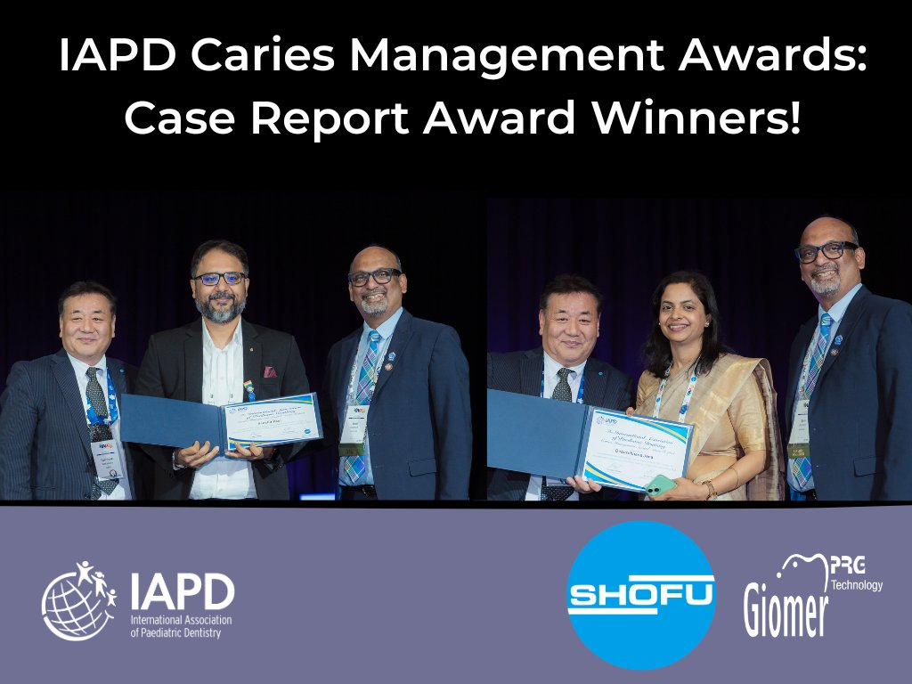 IAPD_World's tweet photo. Two outstanding case reports showcased evidence-based, minimally invasive care in complex paediatric caries cases. By Dr Sanchit Paul and Dr Debarchhana Jena.
#IAPD #Shofu #Giomer #PaediatricDentistry #CariesManagement https://t.co/7GYBAhcdO6