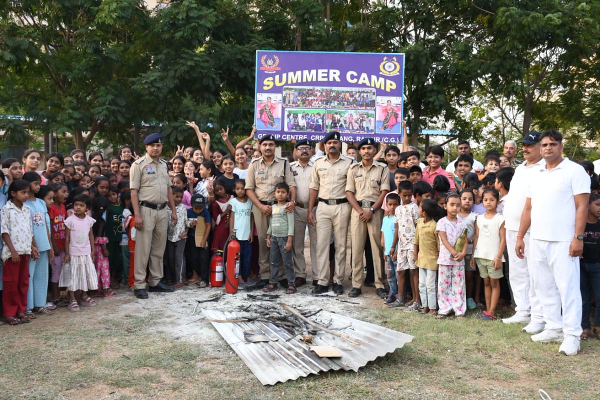rcwagcraipur's tweet photo. #SummerCamp2026 🔥
A Fire Safety Awareness Programme was held at #GC_Raipur by Chhattisgarh Police for 🌞 138 children from remote villages and GC staff, spreading vital life-saving safety awareness.#LearnSafetyToday #StaySafeTomorrow
@crpfindia 
@cgsectorcrpf 
@CentralZoneCrpf https://t.co/lhZy4bb1Gw