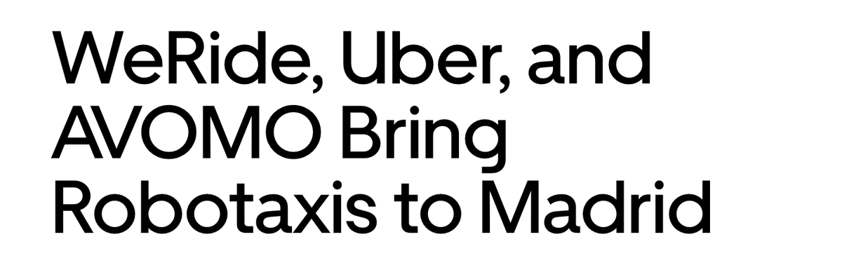 andrewgordonmac's tweet photo. The future of mobility is becoming reality. Excited by the momentum as we expand autonomous vehicles globally on the @Uber platform - creating more reliable, affordable, and sustainable transportation for millions 🌍🇪🇺🚗

https://t.co/ckUkV7bKwD https://t.co/XfQmks0WNI
