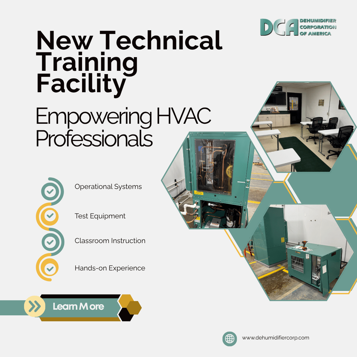 Dehumidifiercor's tweet photo. DCA is proud to announce the opening of its brand-new Technical Training Facility at our headquarters in Cedarburg, Wisconsin. 

The new facility features fully operational DCA systems. Contact DCA to learn more.

https://t.co/23BUjUyIRD

#Dehumidifier #HVAC #TechnicalTraining https://t.co/kwciDR8cwQ