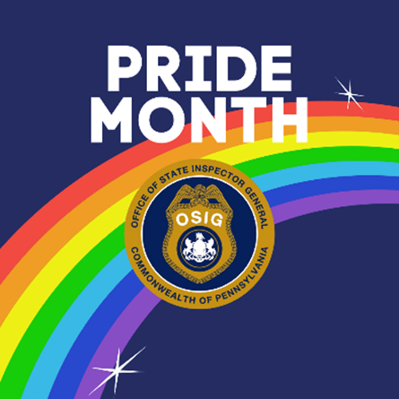 PA_OSIG's tweet photo. Integrity is at the heart of our mission—and that includes standing with the LGBTQ+ community this Pride Month and every month. At OSIG, we believe that building a culture of accountability starts with honoring the dignity of every person. 🏳️‍🌈 #PrideMonth https://t.co/3Tup3o7kJ3