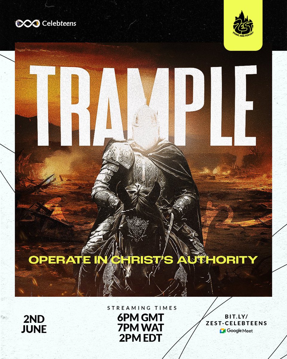 cci_celebteens's tweet photo. Tonight at Zest, we’ll be talking about Operating in Christ’s Authority; understanding the victory Christ has given us and learning to walk boldly in the authority He has entrusted to every believer

⏰ 7:00 PM
📍 Google Meet: https://t.co/mSdsmI8oG4

#CCICelebTeens
#ZestMeeting https://t.co/zMm7WeoyPg