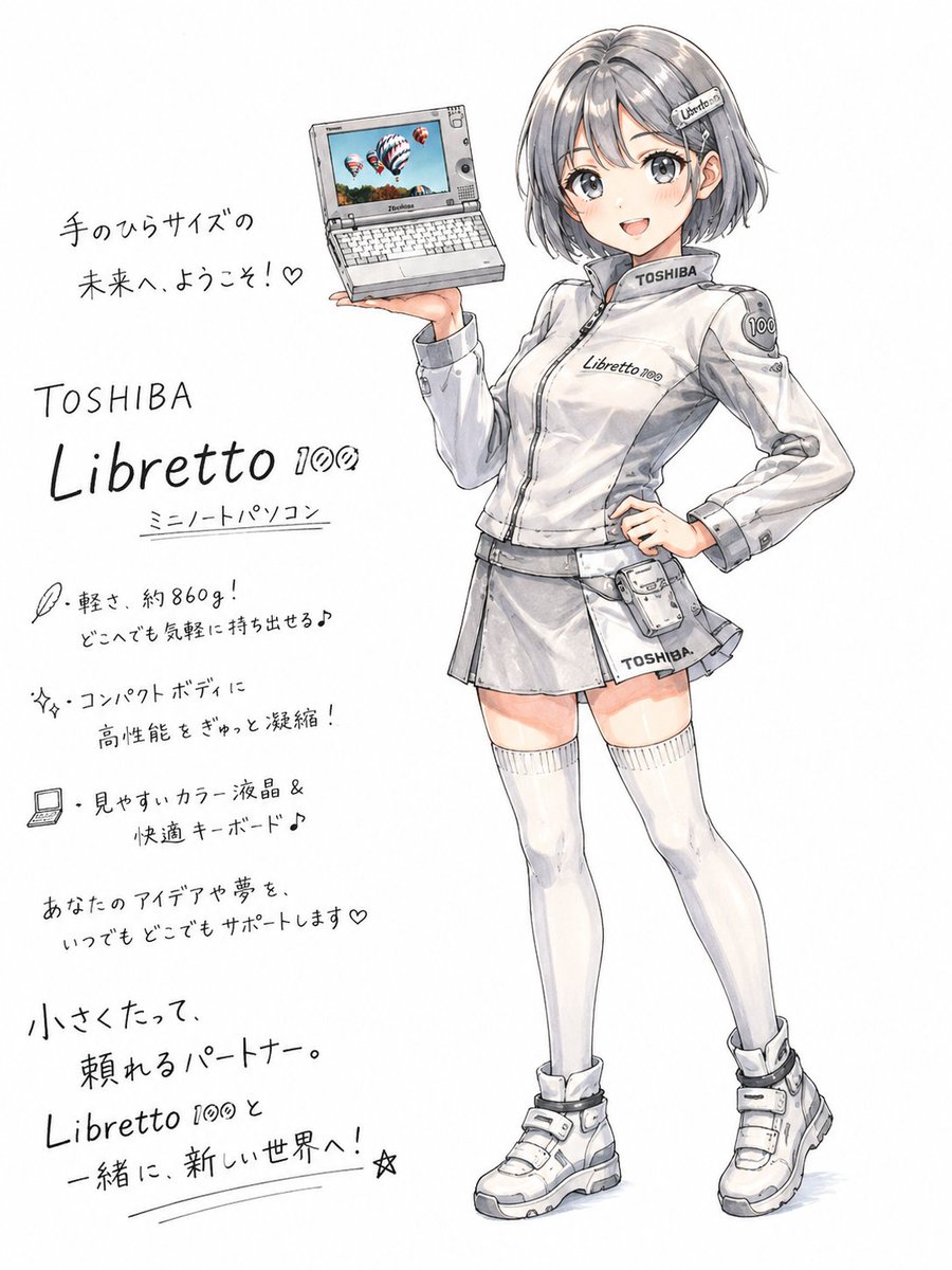 makoto_bis's tweet photo. #UMPC
#擬人化
なんか楽しくなってきたので、かつて通勤時などの相棒として常に持ち歩き小説とかを書くのに重宝していたミニノートPCを擬人化、特に愛用していた2人をご紹介。 https://t.co/POnOkZr6Kh