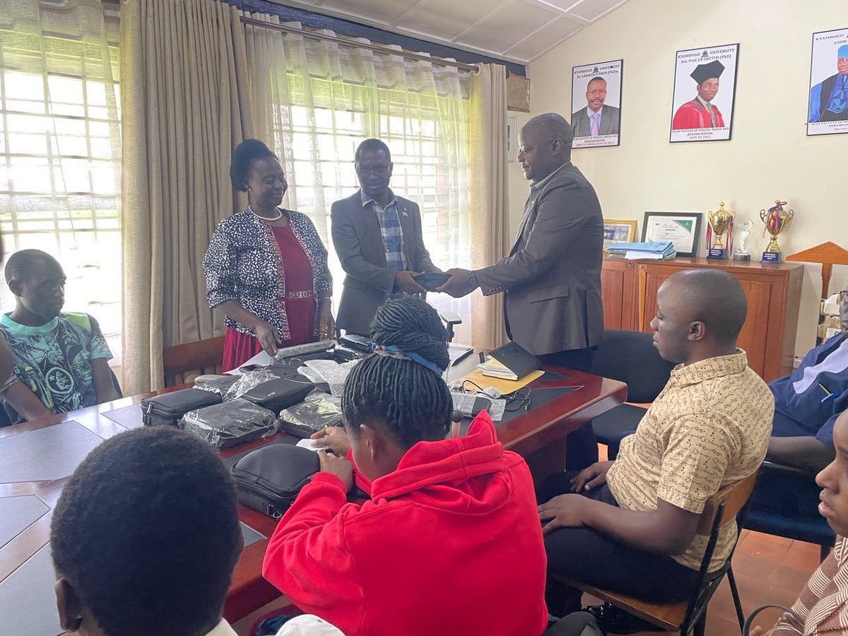 SenseUganda's tweet photo. Advancing Inclusive Education Through Accessible Technology

Today, Sense International Uganda, in collaboration with @KiliBlind , officially handed over 3 Orion TI-84 Plus Talking Graphing Calculators and 13 Orbit Reader 20 devices to @kyambogou . https://t.co/89gPVSsb2K
