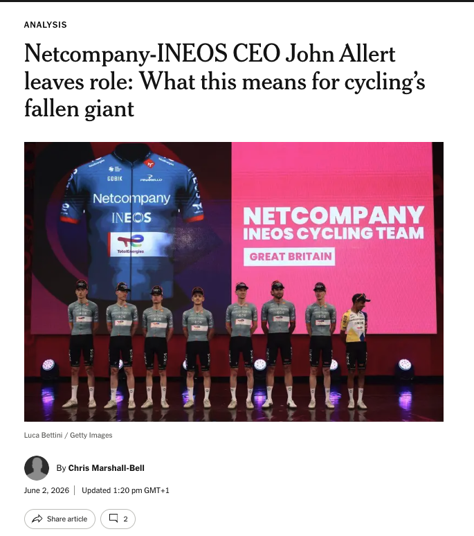 PeterStuart3's tweet photo. Incredible scoop from Chris Marshall-Bell 👏

CEO John Allert exits Ineos:

https://t.co/EbM3tgU0CO https://t.co/YedQlODCxW