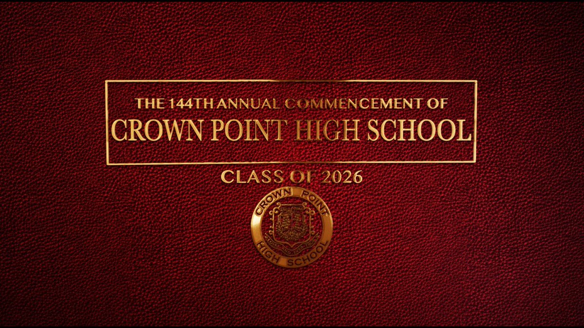 CrownTMedia's tweet photo. The 144th Commencement of Crown Point High School will take place at 6:00 pm on Tuesday, June 2. You can watch the live stream of the ceremony here: https://t.co/PvBk1YiC4B https://t.co/bpMW6ZOGnD