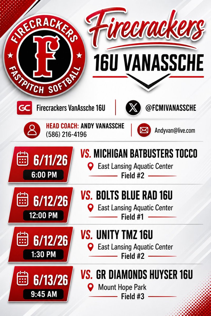 CharliAlcorn's tweet photo. The schedule is out for the Chaos Summer Showcase in Lansing. Can't wait to get back to it with my team!
@svsu_ryan @colie_abes_12 @chris_stelma @Coach_MGardner @marleewilson @AquinasSB10 @DugoutTC @SouthAlabamaSB @CollegeBDJocks @rsmidwest https://t.co/knrKh92Gef