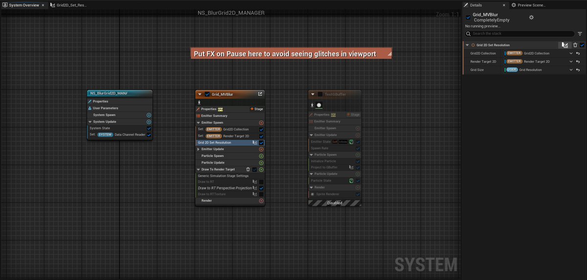 raulfx_'s tweet photo. @inoriorin You don't need it! It just provides some utility functions to initialize the grid, but you can make your own perfectly fine.

This is the setup I use for my Grid2D Motion Blur plugin. I just created my own scratch pad to initialize the size of the Grid2D and Render Target 😊 https://t.co/sITYJZC2ZV