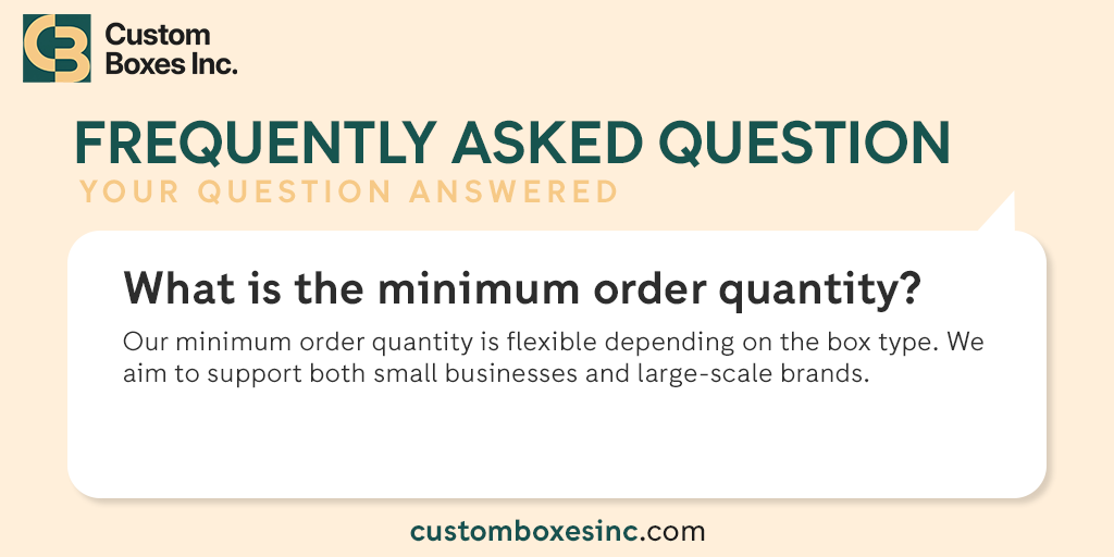 customboxinc's tweet photo. What is the minimum order quantity?
Our minimum order quantity is flexible depending on the box type. We aim to support both small businesses and large-scale brands.

🌐Our website: https://t.co/mZUcSmDWb6

#CustomBoxesInc #Packaging #PackagingIdeas #CustomPackaging #CustomBoxes https://t.co/xDuvTDxgzA