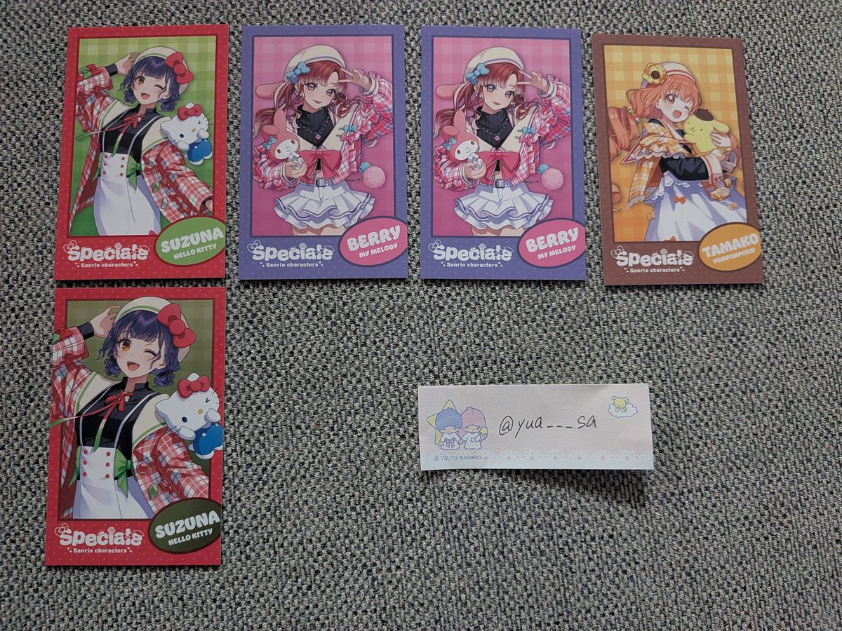 yua___sa's tweet photo. 【交換 買取】にじさんじ Speciale×サンリオ ランダムフォト風カード すぺしゃーれ

求:️️️🩵 or 定価+送料
譲:画像

N⇆N/R⇆R/N⇆Rの場合2:1

📮郵送のみ / pay×2支払いのみ
お気軽にお声掛けください🎶 https://t.co/L4AxlgqBFe