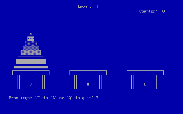 DosGamesCOM's tweet photo. Random game of the day:
Towers of Hanoi (Traditional (Board Games): Pasi Toivonen, 2024)

Download/play: https://t.co/rPEm7igoFK

#dosgaming #retrogaming #traditional #towersofhanoi #quickbasic #sourcecode #textmode #ascii https://t.co/paIWSO3qda