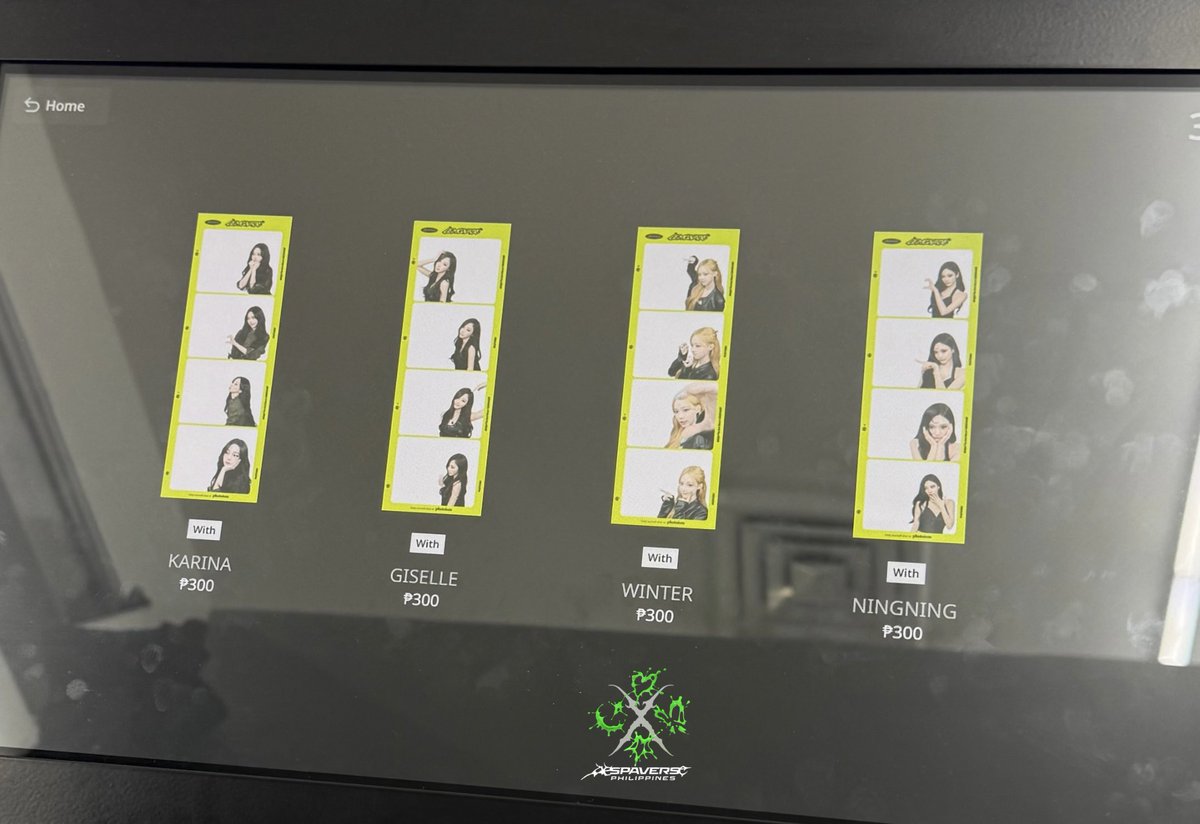 aespaverse1117's tweet photo. PHOTOISM x aespa is now available here in Philippines! 🥹

(Photos taken from their Robinsons Place Manila branch) 

@photoism_ph @aespa_official 
#aespa #aespaLEMONADE https://t.co/ijEmBrog8t