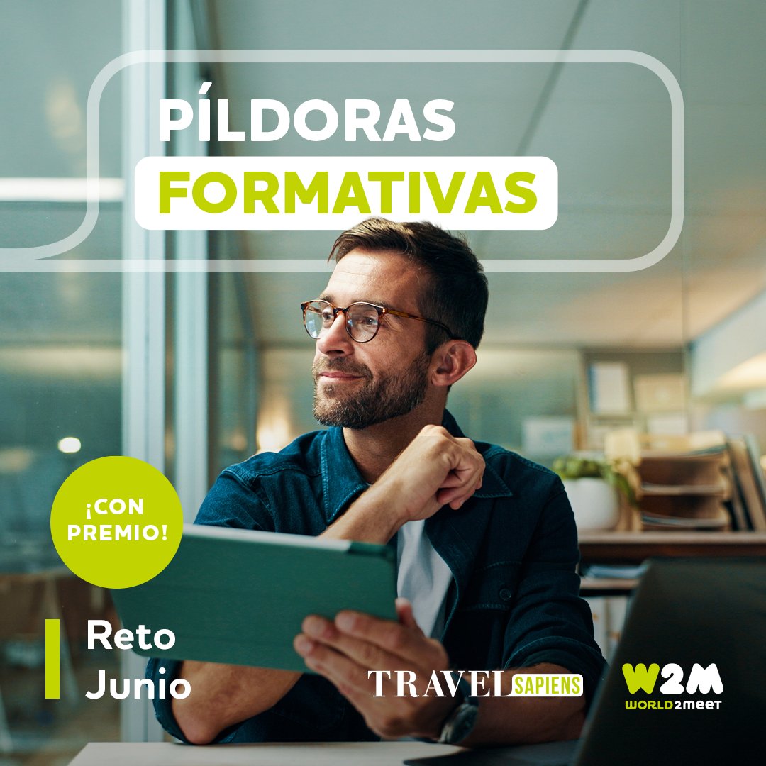 World2Meet's tweet photo. Junio llega cargado de nuevas oportunidades para seguir aprendiendo y descubriendo todo lo que mueve el mundo de los viajes. ☀️

Este mes incorporamos 3 nuevas píldoras formativas diseñadas para ayudarte a ampliar tus conocimientos y ofrecer un asesoramiento cada vez más especializado a tus clientes.

🇯🇲 Jamaica II
🏨 Princess Hoteles & Resorts
✨ The Boulevard

Tres nuevas propuestas para inspirarte, mantenerte al día y seguir creciendo profesionalmente.

Accede al contenido en https://t.co/q4X10XBObX y completa el reto antes de que termine el mes.

Somos #World2Meet somos #TheNewTravelProject 💚

#W2M #agentesdeviajes #TravelSapiens #pildorasformativas