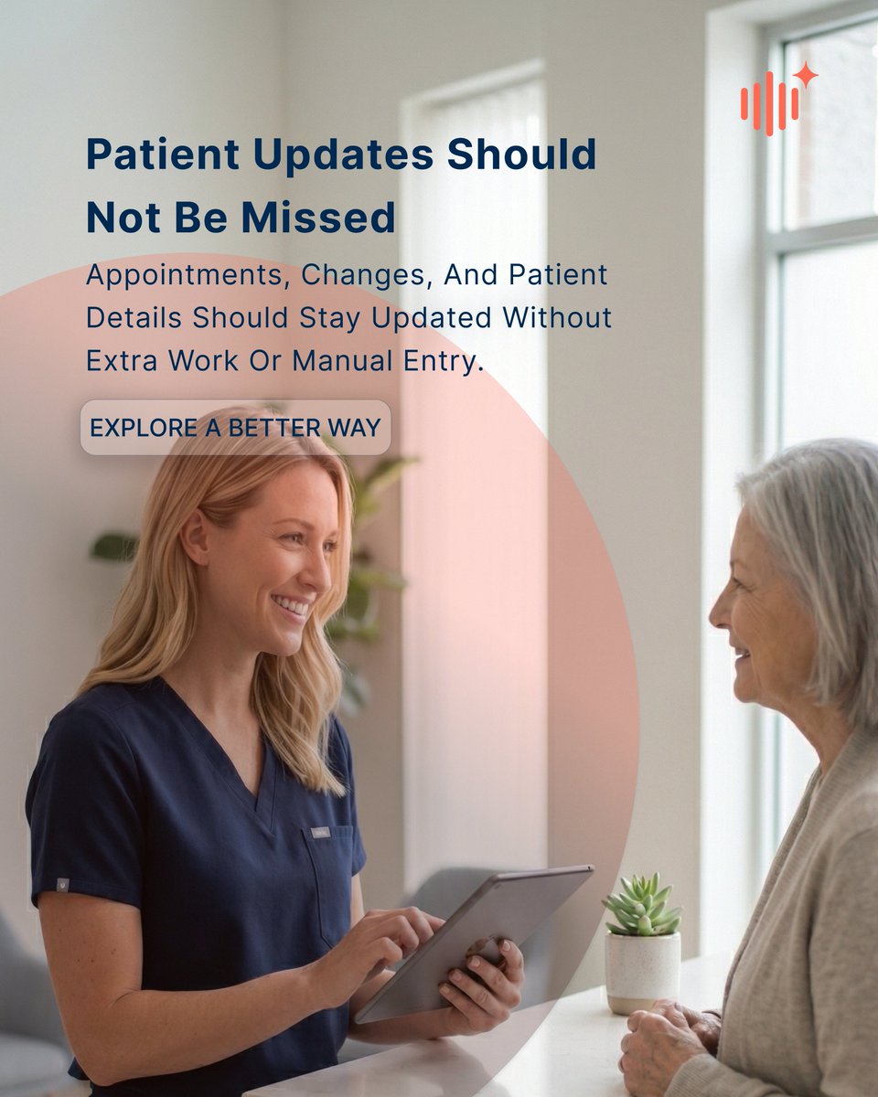 apoointly's tweet photo. A lot can change before a patient arrives.

Appointments move.
Questions come up.
Details get updated.
Keeping everyone informed matters.
https://t.co/9k0wLylTT3

#HealthcareOps #Apoointly https://t.co/Iz6OEmpPQ3