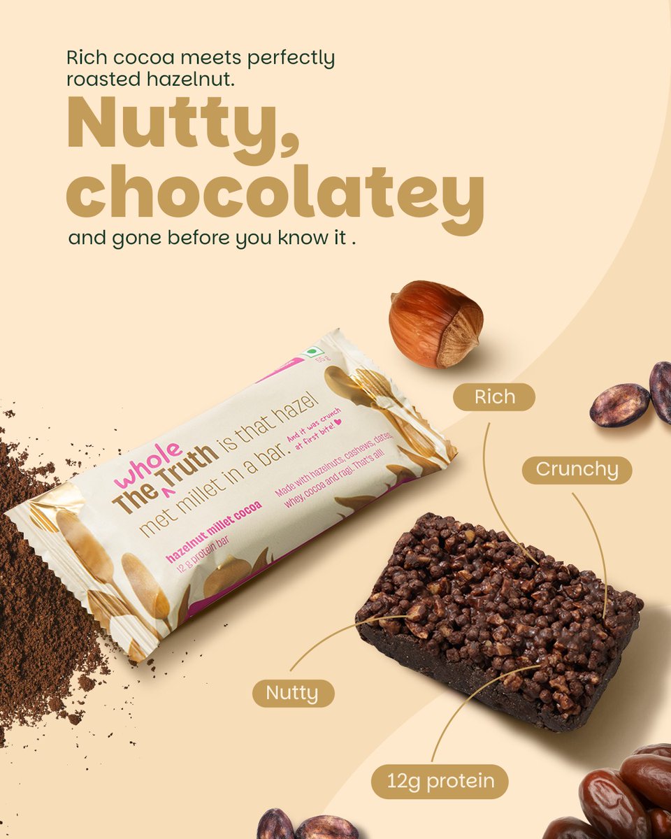 FirstClubIndia's tweet photo. If you've ever carried a protein bar in your gym bag, desk drawer, backpack or all three... this one's for you. @wholetruthfood's newest bars come with 12g protein, real ingredients and just the right amount of indulgence to keep you reaching for another bite!
Exclusively available now on FirstClub.