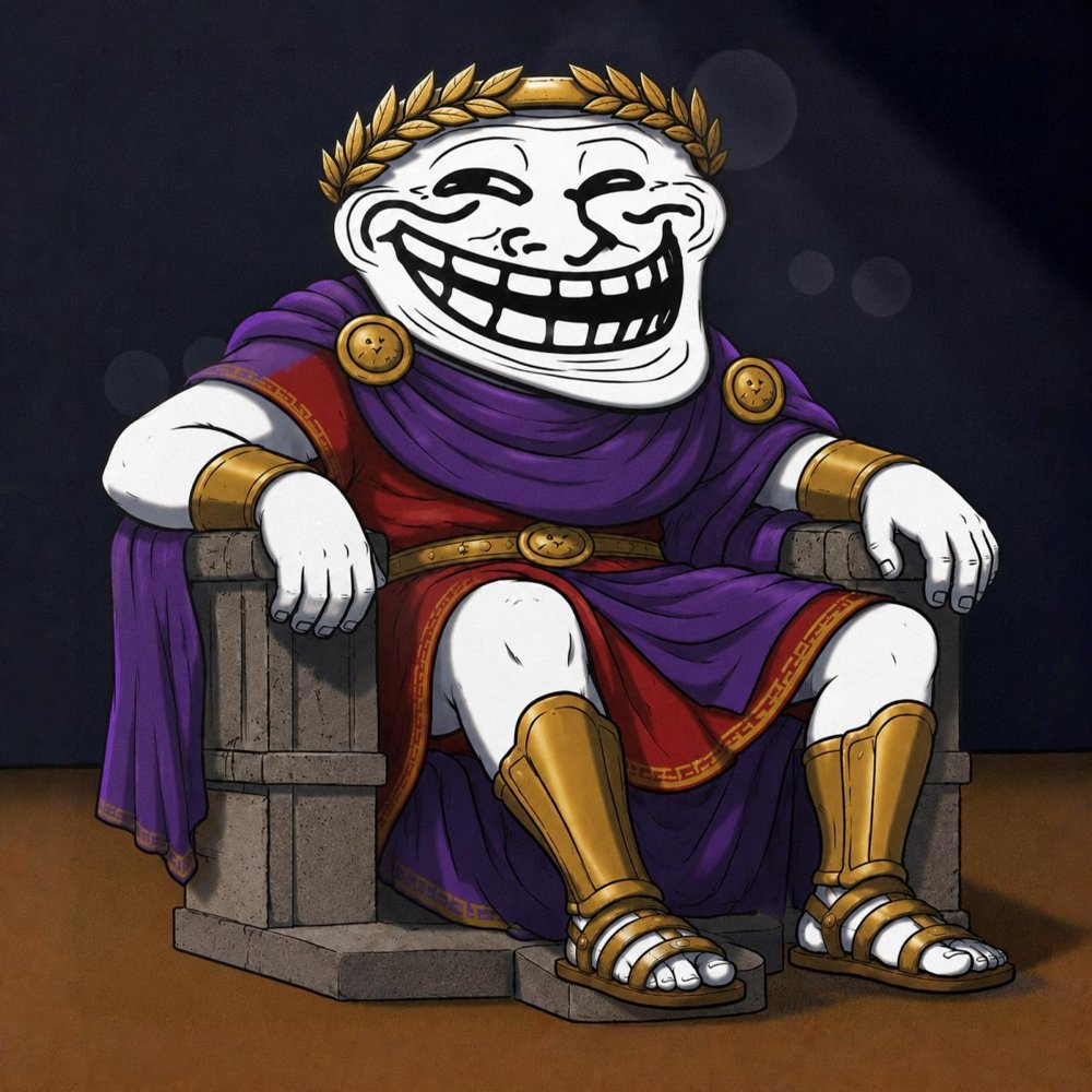 trolliussol's tweet photo. TROLLIUS MAXIMUS HAS ENTERED THE ARENA ⚔️

The throne is claimed.
The legion is rising.
The meme empire begins today.

One throne.
One legion.
Maximum troll.

Ave Trollius Maximus👑

CA : Hbn5XThwAUnYCkmE9L6cYuB8bxKNYGbnLQ3mtBrcpump

Website : https://t.co/GLpKVX7n7i https://t.co/WVhRBsGQfy