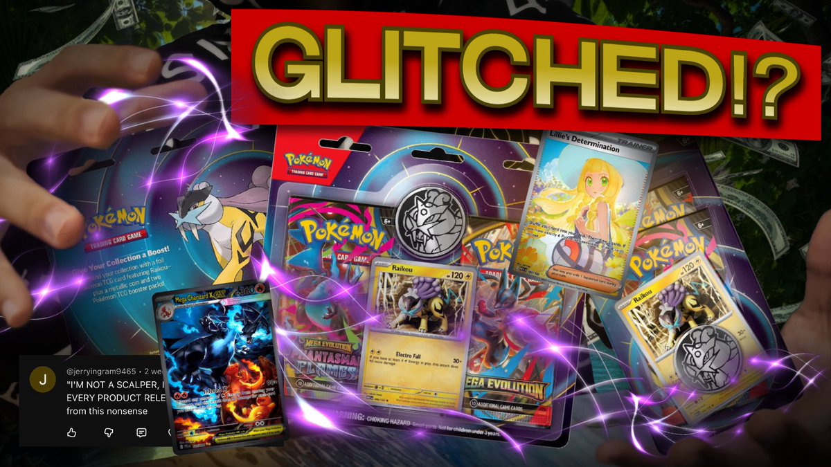 SoulFlowCollex's tweet photo. Raikou Mega Evolution Pokemon Blister Packs are GLITCHED 🤯🔥
https://t.co/NRbAhjElgq https://t.co/36I8XoMORF