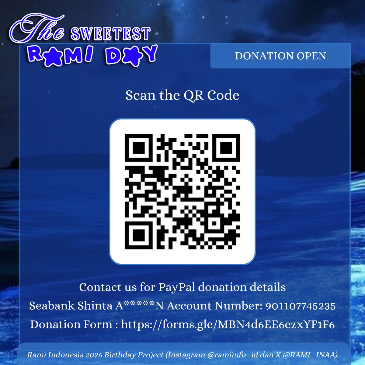 forbabymonster's tweet photo. 🌟 𝙏𝙃𝙀 𝙎𝙒𝙀𝙀𝙏𝙀𝙎𝙏 𝙍𝘼𝙈𝙄 𝘿𝘼𝙔🌟 

Monstiez and Mirays ♡
Join us in creating a sweet and memorable celebration for RAMI. Every donation, no matter the amount, will help make this project possible.

Donation Form : https://t.co/6GOmS1mVqu

#RAMI #라미 #ラミ https://t.co/FYHidJdu9j