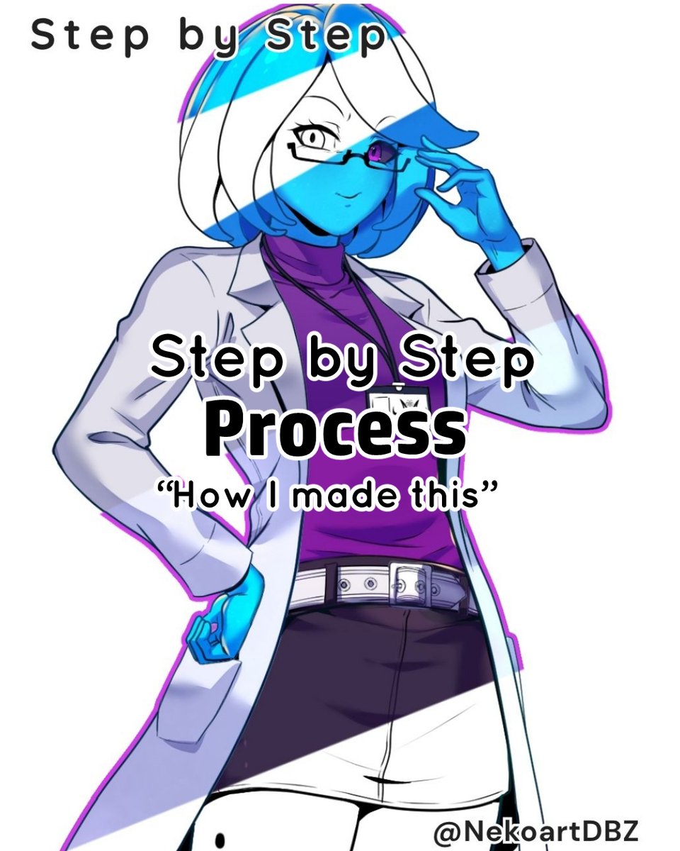 NekoArtDBZ's tweet photo. [Step by Step] 
Here I separated the process in 4 stages, hope it makes sense :3 https://t.co/w6k0PKj6z7