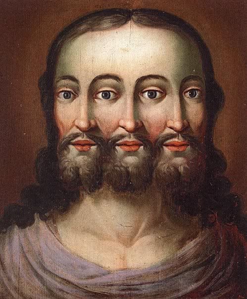 Klounbobr's tweet photo. I’m probably reaching, but did anyone else think of the Jesus trinity imagery when redhead or Mary still lifes appeared?

#backrooms https://t.co/YRuwZaVwEa