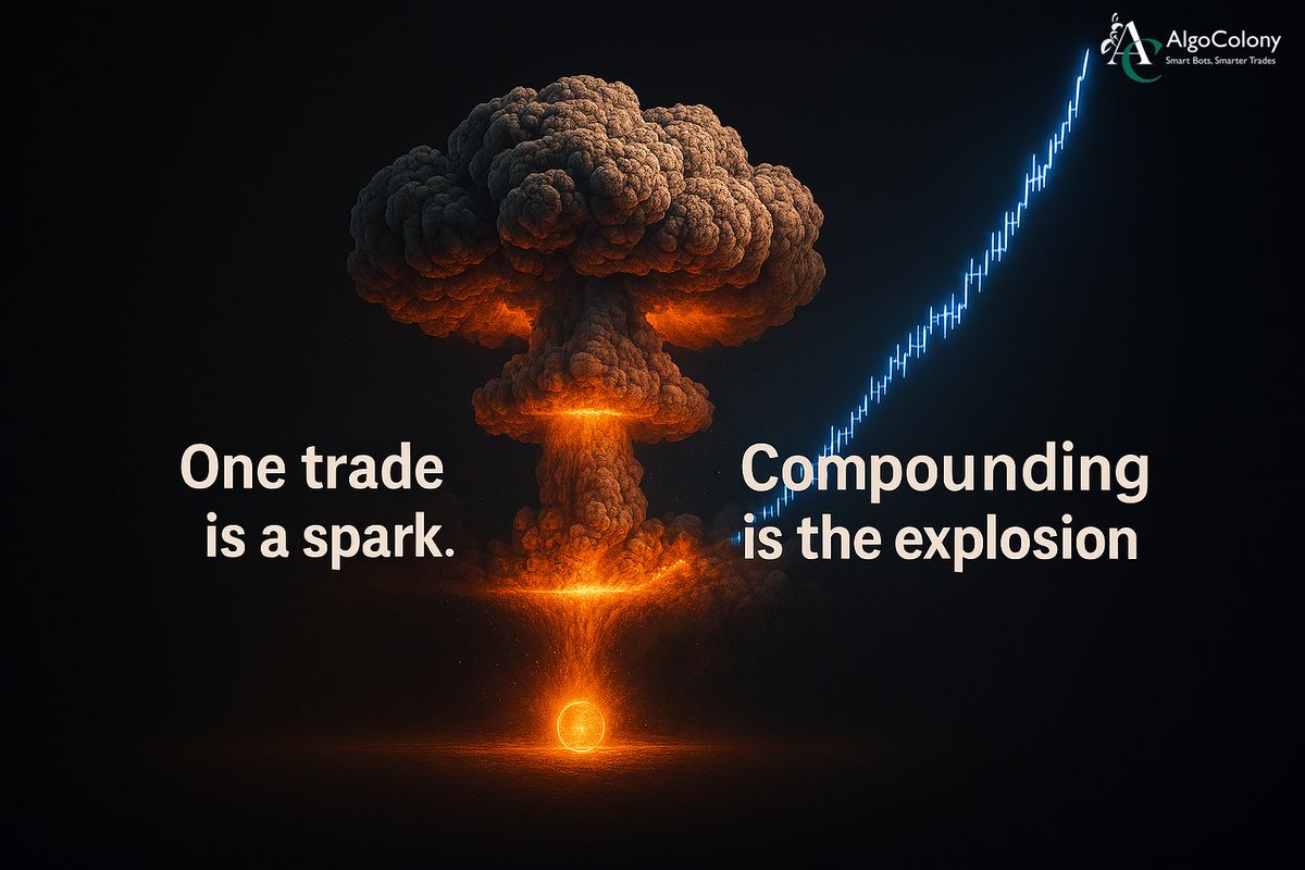 AlgoColony's tweet photo. @Swift__Trades One trade is a spark, compounding is the explosion! https://t.co/dENAPL8Wqf