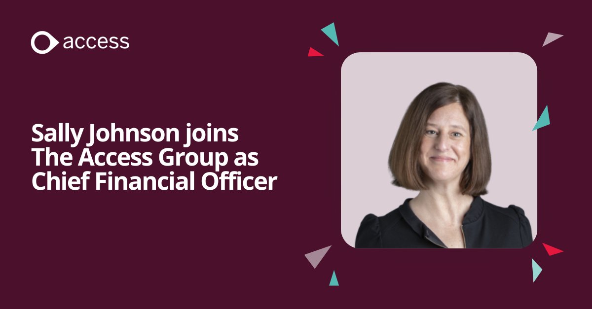 TheAccessGroup's tweet photo. Sally Johnson has joined The Access Group as Chief Financial Officer.  As we accelerate our AI ambitions and enter our next phase of growth, Sally is exactly the leader we need and we couldn't be more pleased that she’s in our team:
https://t.co/XoKBs76pH6

#WeAreAccess https://t.co/xZbB8l4L1f