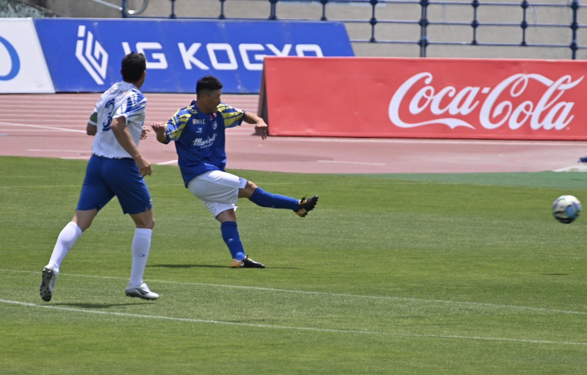 FuruTeam's tweet photo. レジェンドマッチでの2ゴール⚽️
#モンテディオ山形
#レジェンドマッチ
#Jリーグ
#感謝 https://t.co/2TiUiUxA6r