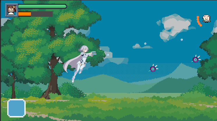 yosuga89's tweet photo. 横向きシューティングゲーム開発中です！
背景とかUIは鋭意調整中です。パララックスにしたら凄く疾走感が出ていい感じになってきました！
#ゲーム制作 #indiegamedev https://t.co/zaXeYRuMhi