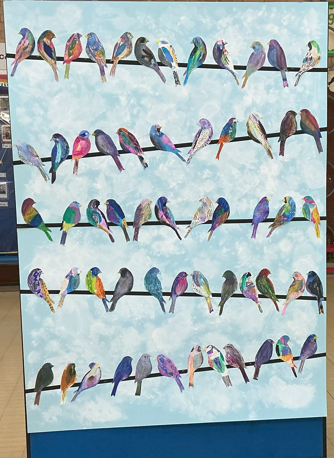 ChurwellPrimary's tweet photo. One of our favourite days of the year at Churwell Primary Academy - our annual art gallery - so lovely that each child has their own art work on display and that they have contributed to a group piece 🌈 https://t.co/UcC5wvQZV9