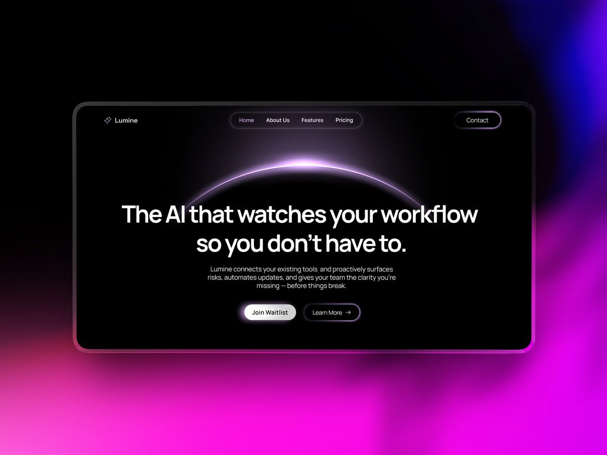 iamshafi_dev's tweet photo. Most AI SaaS sites at pre-launch try to look "innovative." That's the wrong target. 
The real job is looking inevitable. 
One headline. One promise. One CTA. 
Premium perception comes from restraint, not gradients. https://t.co/p2Lt81Y4sq