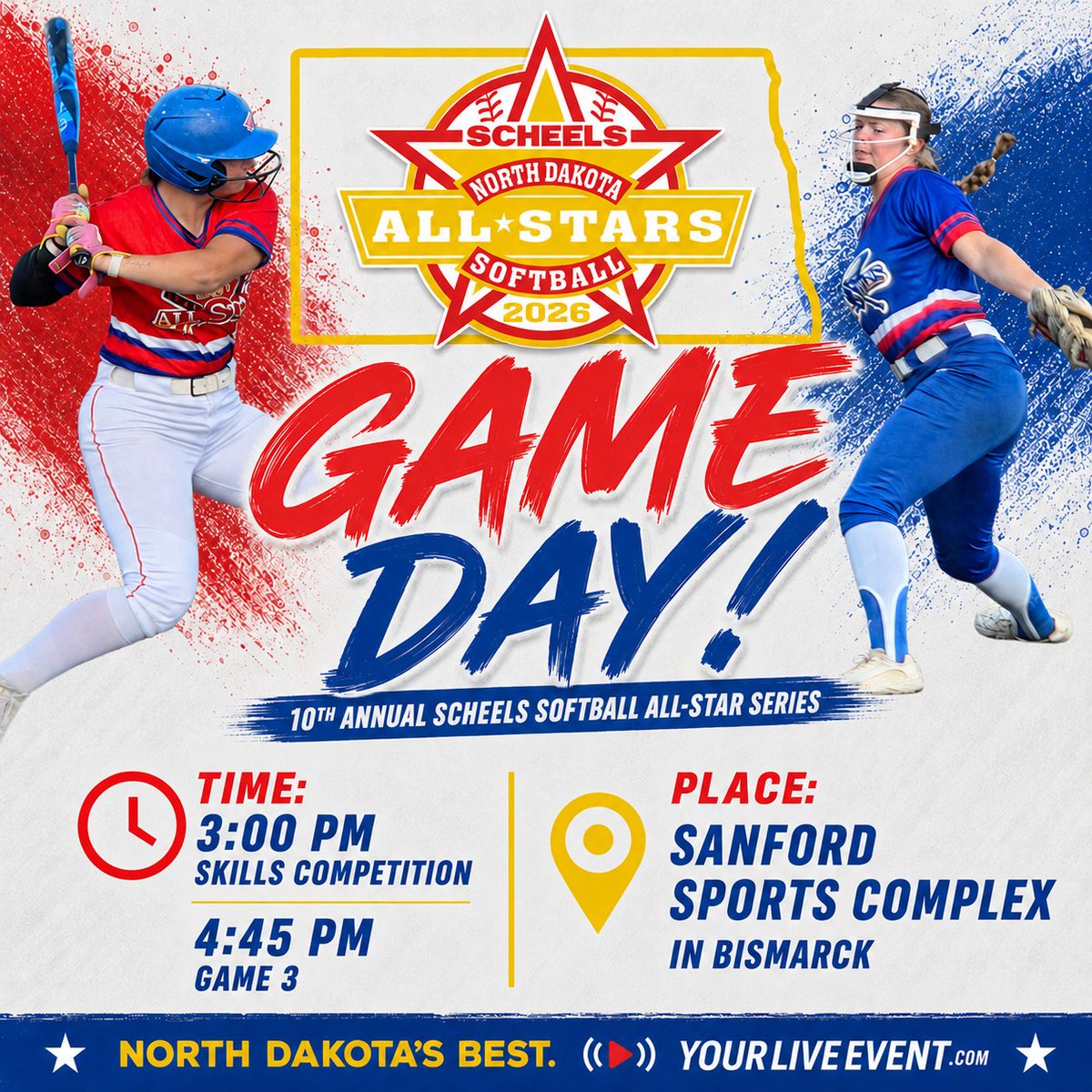 ndsballstars's tweet photo. In sticking with the theme of this spring, we are adjusting today's schedule to try to combat forecasted weather. https://t.co/hCrmiloa4a