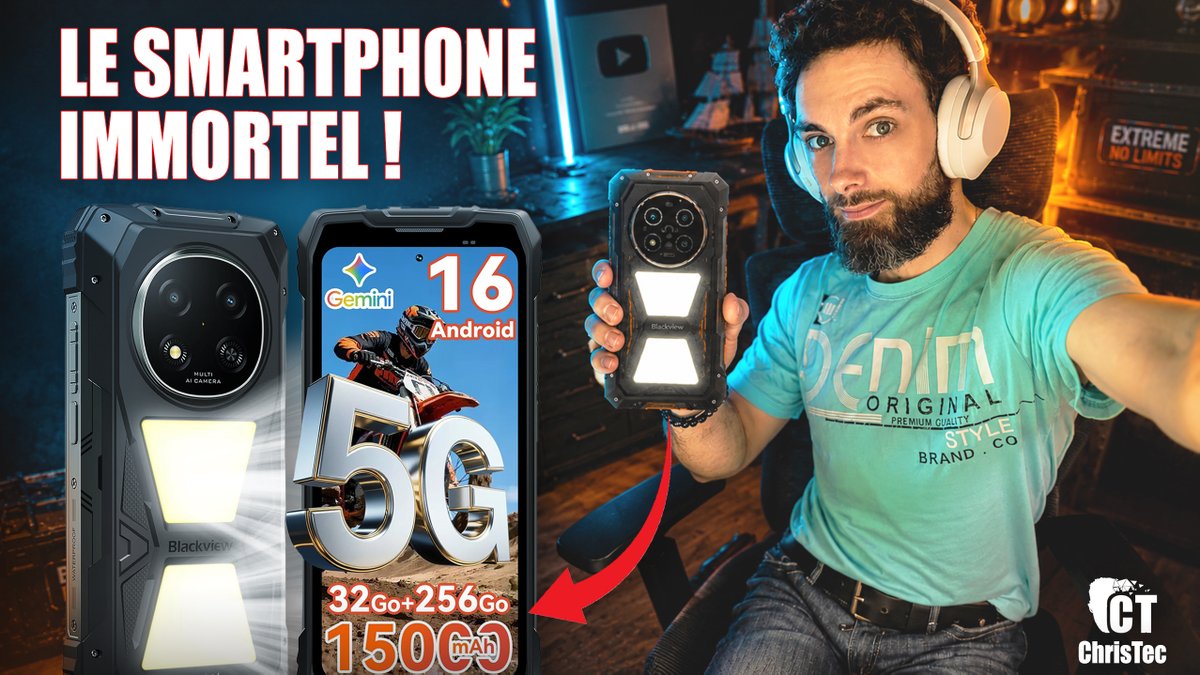Chris_Tec_World's tweet photo. Découvrez mon test complet du #Blackview Rock 2 Pro ! Batterie de 15 000 mAh, résistance extrême IP68 . Faut-il acheter ce smartphone ? @BlackviewPhone

📺Test vidéo : https://t.co/y6Ymix8oLL
🖊️Test : https://t.co/0ikwvEP2wL
➡️https://t.co/yj9cBE7vqE

#ChrisTec #BlackviewRock2Pro https://t.co/LsTyK1GpOS