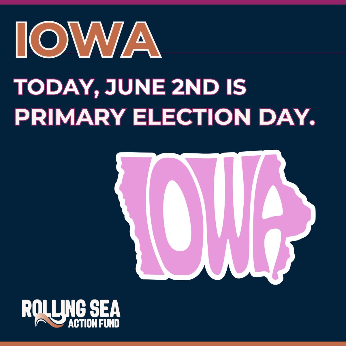 RollingSeaAF's tweet photo. Today is Primary Day across six states: California, Iowa, Montana, New Jersey, New Mexico, and South Dakota. Wherever you are, the polls are open and your vote is ready to be cast. This is the moment that shapes who represents you in November.

Head to https://t.co/te8hqk0ffY to find your polling location, check what ID you'll need, and see what to bring. Make a plan and go!