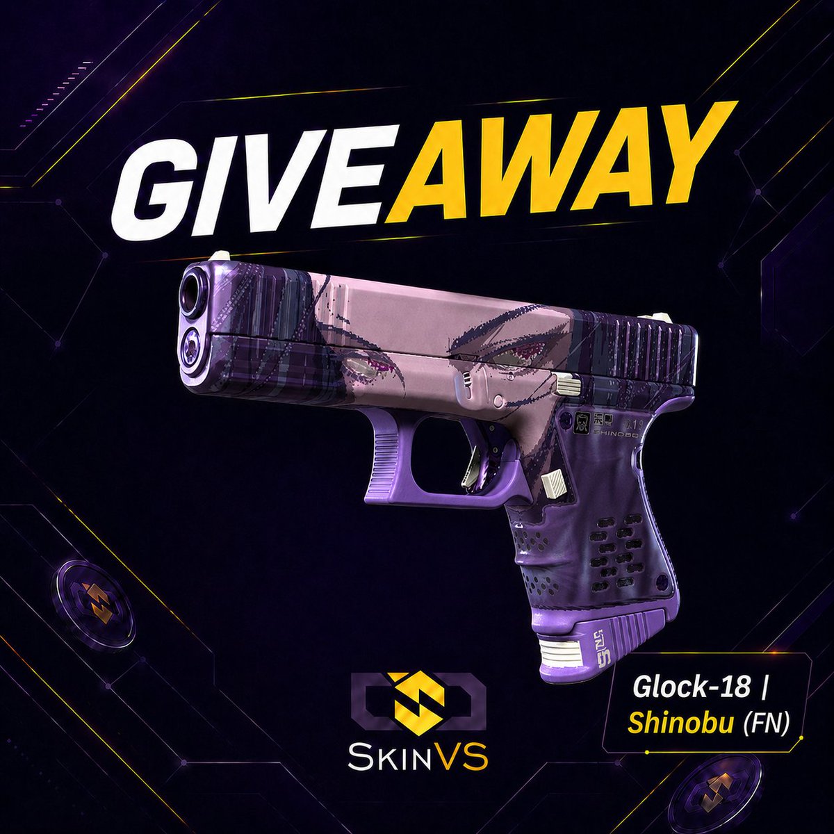 Anco_CS2's tweet photo. $25 GIVEAWAY💰

Glock-18 | Shinobu

How to enter:
✅Follow me &amp; @SkinVS_official
✅Repost
✅Tag a friend
✅Optional join the Dragon Battle giveaway here:

https://t.co/p2QnSQiRek

 Winner will be drawn in 3 days, GLHF! https://t.co/6VvLD3GO0a