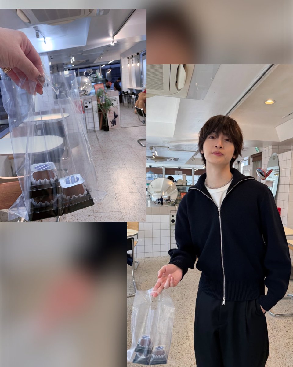 お仕事帰りに🍫 レジ横に玉ちゃん💛 ドバイチョコもアイスラテも