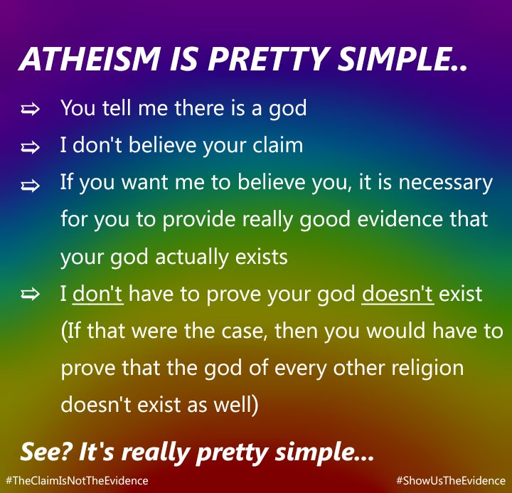 Ghostbanned7's tweet photo. @wendelltalks Atheism doesn't need to. Thanks for playing! https://t.co/eCg2amjHZq