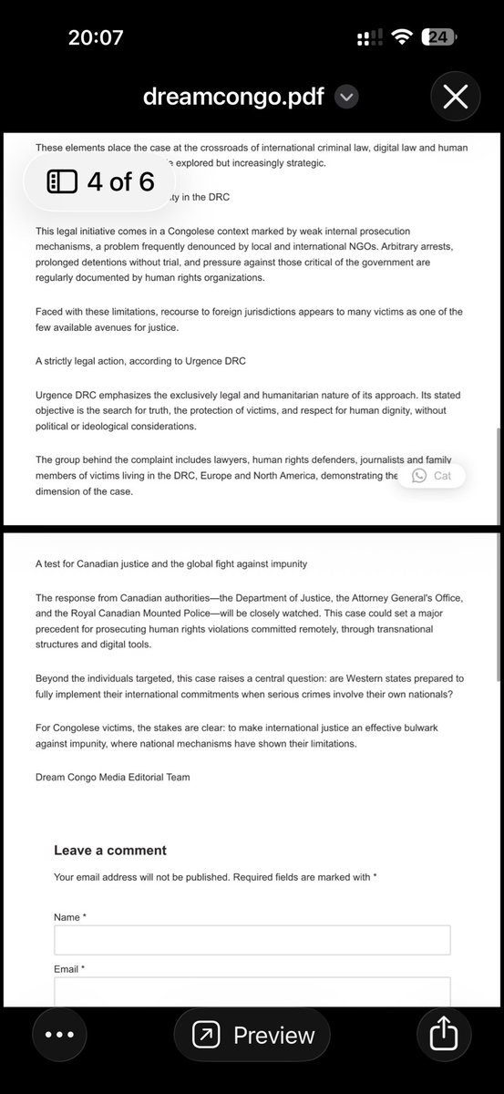 emil_jens's tweet photo. Quelqu'un (@KiengeKki) sait-il ce qui se passe avec l'accusée @LisetteKabanga (@cominiere) ?

Justice internationale : Urgence RDC engage des poursuites au Canada pour des crimes graves présumés commis en #RDC

Par dream / 22 janvier 2026

Une nouvelle bataille juridique internationale se profile à l'horizon concernant la situation des droits humains en République démocratique du Congo (RDC). L'organisation Urgence RDC, soutenue par une coalition de vingt organisations de la société civile et dix familles de victimes, a annoncé son intention de saisir officiellement les autorités canadiennes au sujet d'actes qu'elle qualifie de crimes graves commis en RDC et impliquant deux citoyens canadiens.

Cette initiative marque une étape importante dans la poursuite internationale des violations des droits humains en RDC, dans un contexte où l'impunité demeure l'un des principaux obstacles à la justice pour les victimes. Accusations graves portées devant la justice canadienne

Selon le communiqué de presse, l'action vise Mme Lisette Kabanga et M. Jean-Claude Bukasa, tous deux citoyens canadiens, présentés comme les dirigeants du Conseil national de cyberdéfense. Ils sont accusés, à ce stade des allégations, d'implication directe ou indirecte, notamment dans l'utilisation abusive d'outils numériques, dans une série de violations graves des droits fondamentaux en RDC. @StateDept @US_SrAdvisorAF $AVZ