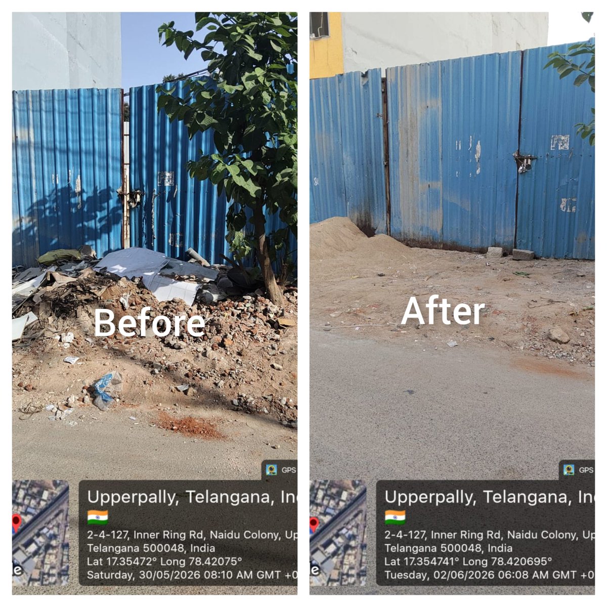 SSRInfraEnviro's tweet photo. GHMC's ongoing waste management activities in Attapur and Tarnaka are contributing to a cleaner, greener, and healthier Hyderabad.#GHMC #CDWaste #CleanHyderabad #SwachhBharatMission #WasteManagement #SSRECEnviro https://t.co/kqXRmQRuzi