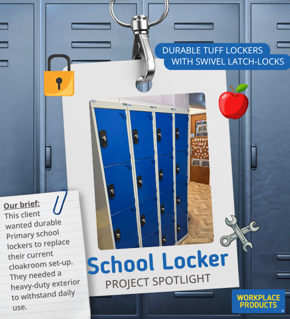WorkplaceProd's tweet photo. School Locker project completed🍎
For this Primary School project, we supplied and installed a range of TUFF Lockers to provide secure, hard-wearing storage in busy hallway areas.

Want help installing your next project? Request a quote with us today!🪛
https://t.co/lgtejNl0tA https://t.co/8pXbCrCDtf