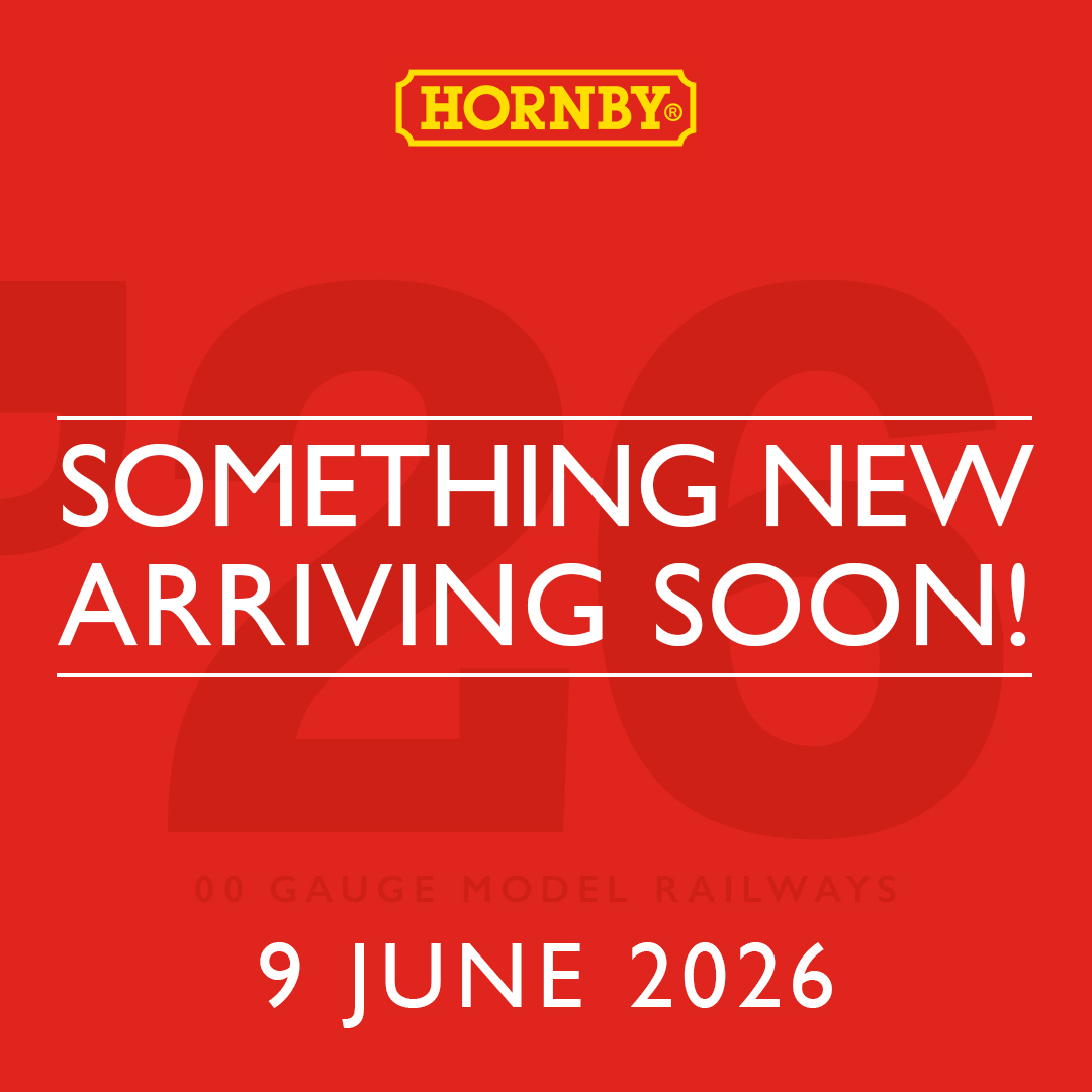 hornby's tweet photo. 📢Exciting new 00 announcement coming next week!

Join us at 10am on 9th June for the full reveal!

#Hornby #Modelrailway https://t.co/WDXqKX9U6y